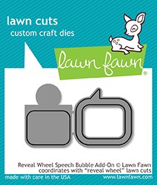 Reveal Wheel Speech Bubble add-on Dies by Lawn Fawn
